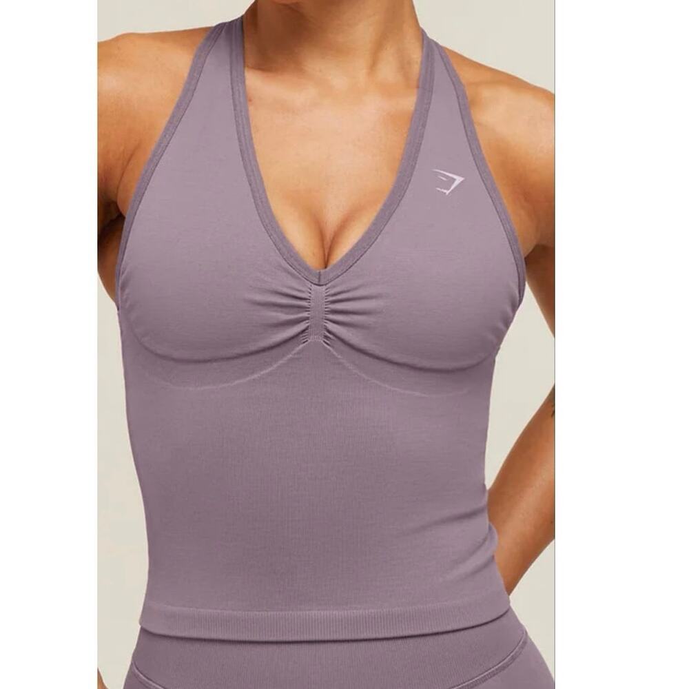 NWT Gymshark Lift Seamless Short Sleeve Top Purple Size S